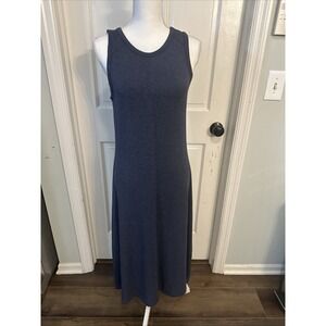 Fleur‎ Bleue Antropolgie Women Navy Blue Jersey Fleece Medium Dress Sleeveless